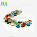 Nuevo Llega Cristal Gemstone Colgante Conector Aquamarine Gemstone Beads para Jewelry Necklace